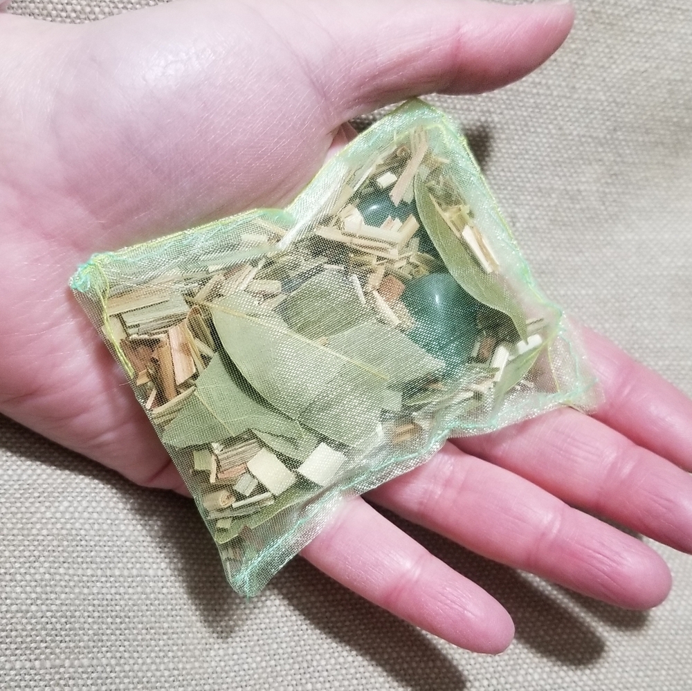 Good Luck Satchets with Herbs & Crystals